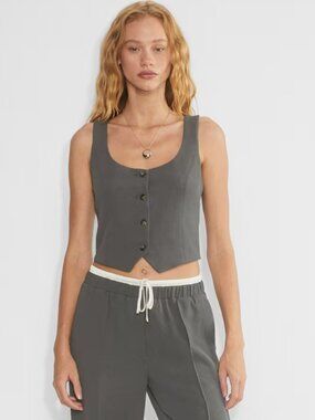 Aritzia Wilfred Rocco Vest | Size 4 | Grey